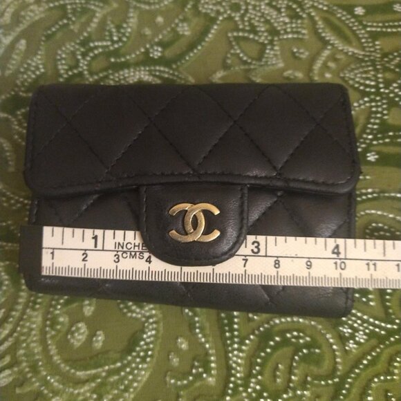 Chanel Mini Flap Quilted Lamb Skin Key Card Case - Picture 16 of 16